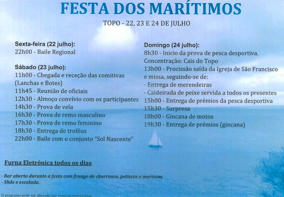 MARÍTIMOS DO TOPO EM FESTA – Ilha de São Jorge.