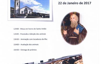 ROSAIS PROMOVE FESTA DE SANTO ANTÃO dia 22 de Janeiro – Ilha de São Jorge
