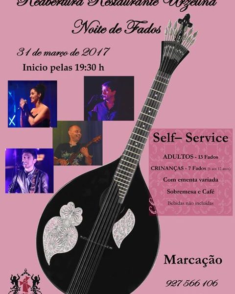 REABERTURA DO “RESTAURANTE URZELINA” com “NOITE DE FADOS” – (31 de Março) – Ilha de São Jorge