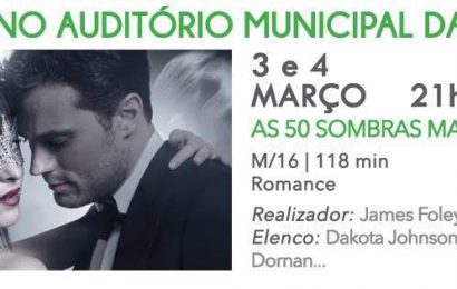 SESSÃO DE CINEMA “CINQUENTA SOMBRAS MAIS NEGRAS” NO AUDITÓRIO MUNICIPAL DAS VELAS – Ilha de São Jorge (dias 3 e 4 março)