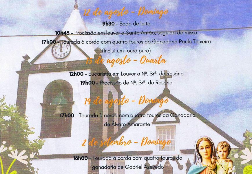 FESTA DE Nª SRª ROSÁRIO – NORTE PEQUENO – Ilha de São Jorge (Programa)