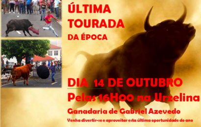 ÚLTIMA TOURADA À CORDA DA ÉPOCA 2018 – Urzelina – Ilha de São Jorge (Próximo Domingo dia 14)