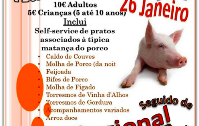 JANTAR DE MATANÇA / BAILES REGIONAIS – Próximo dia 26 na Casa do Povo de Velas (Beira) – Ilha de São Jorge