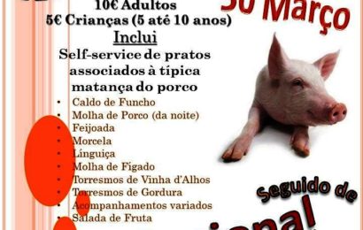 JANTAR DE MATANÇA / BAILES REGIONAIS – Próximo dia 30 na Casa do Povo de Velas (Beira) – Ilha de São Jorge